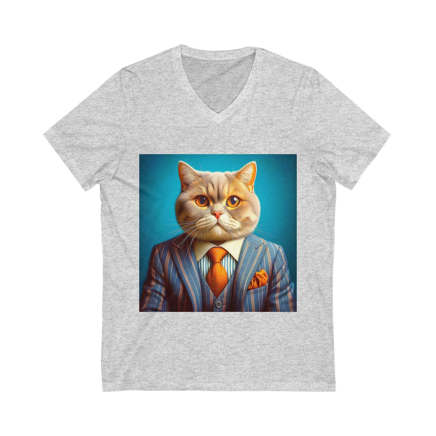 Domestic Cat Unisex Jersey Short Sleeve V-Neck Tee