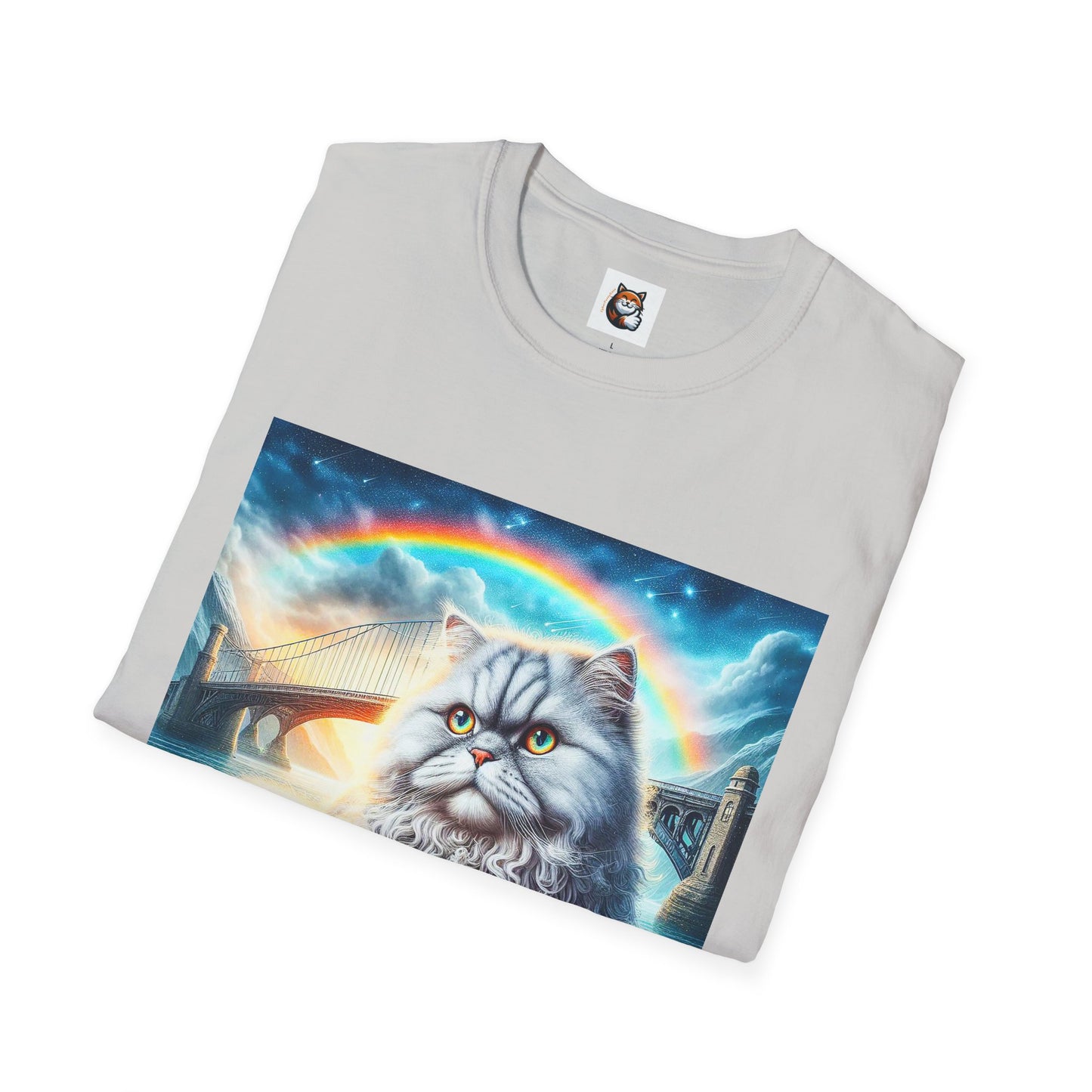 Selkirk Rex Cat T-Shirt  rainbow bridge