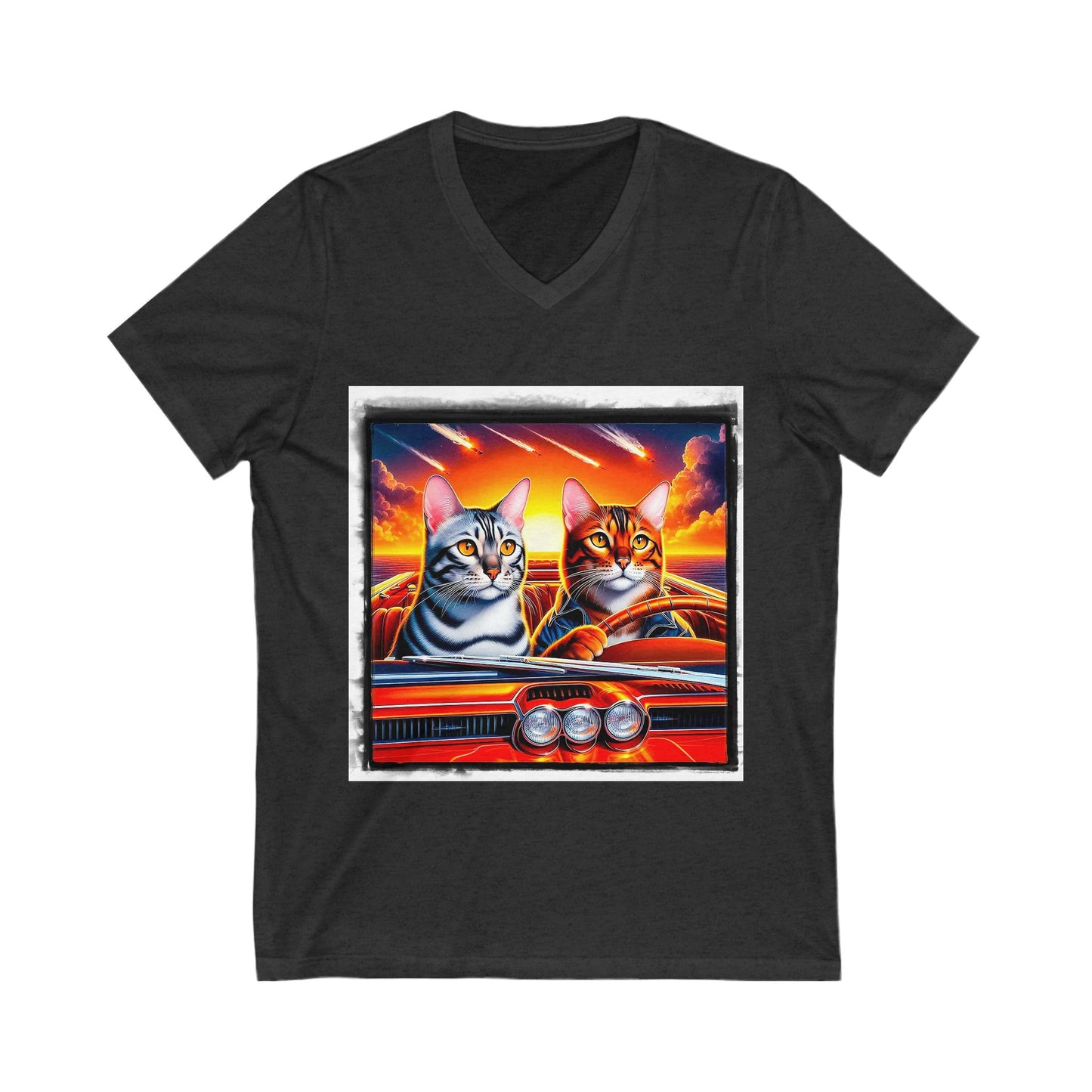Wacky Bengal Unisex Jersey Short Sleeve V-Neck Tee