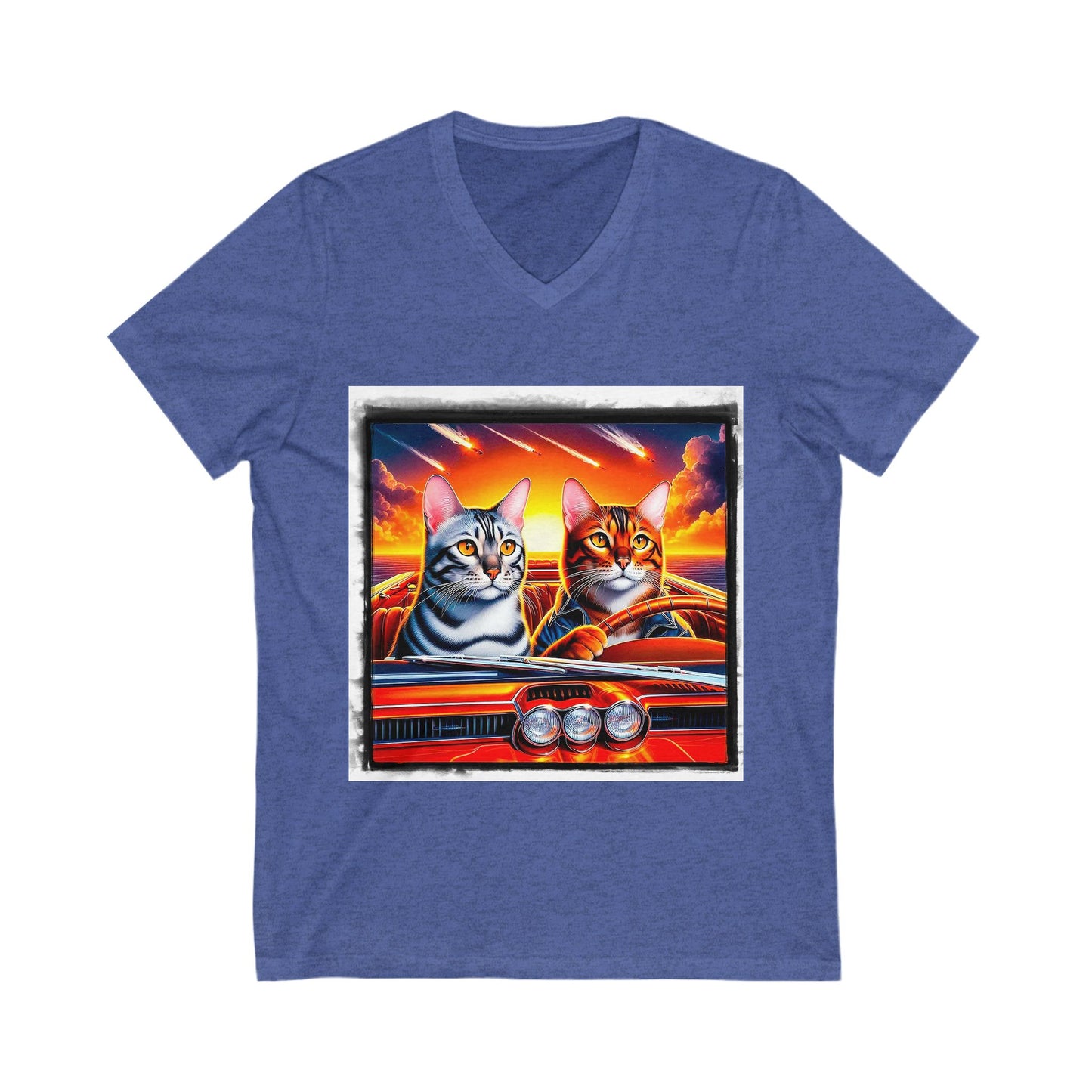 Wacky Bengal Unisex Jersey Short Sleeve V-Neck Tee
