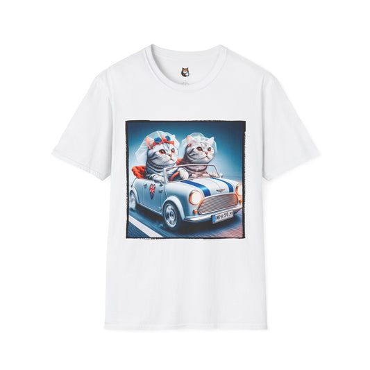 Wacky American Shorthair driving Softstyle T-Shirt