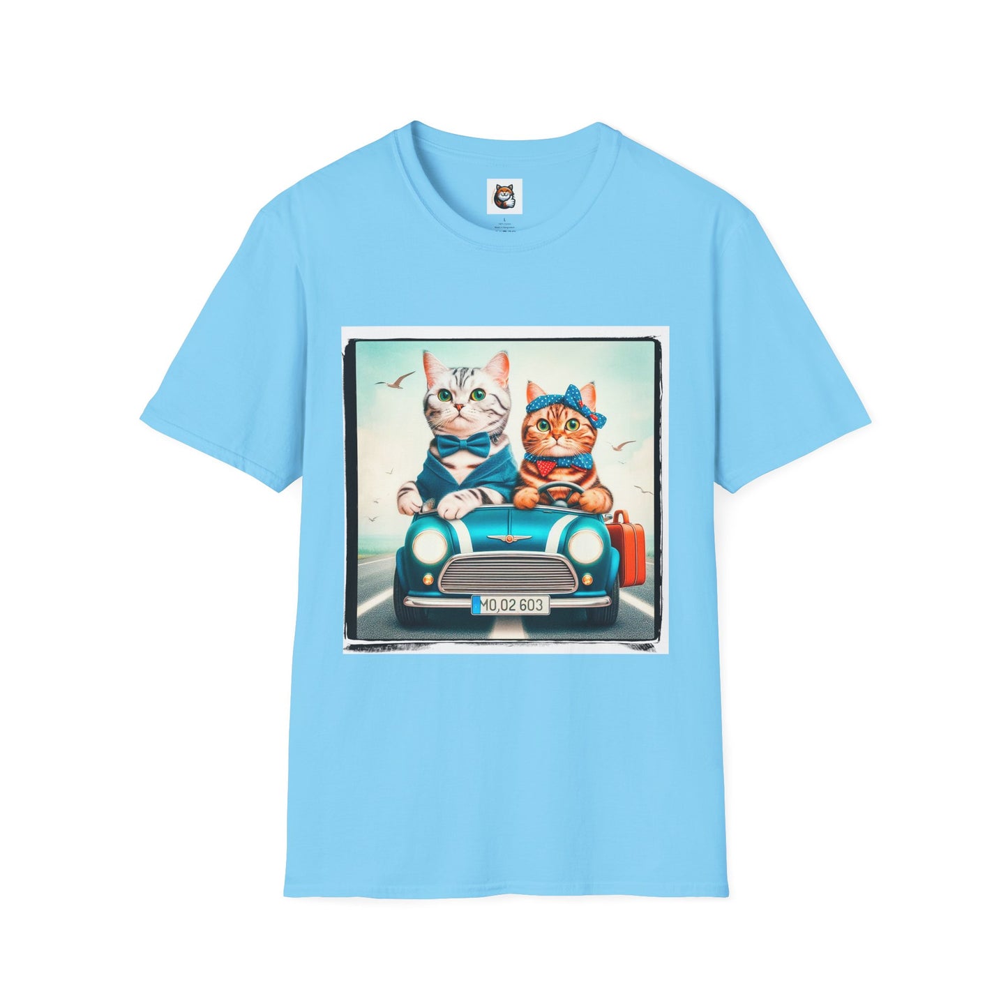 American Shorthair couple driving Softstyle T-Shirt