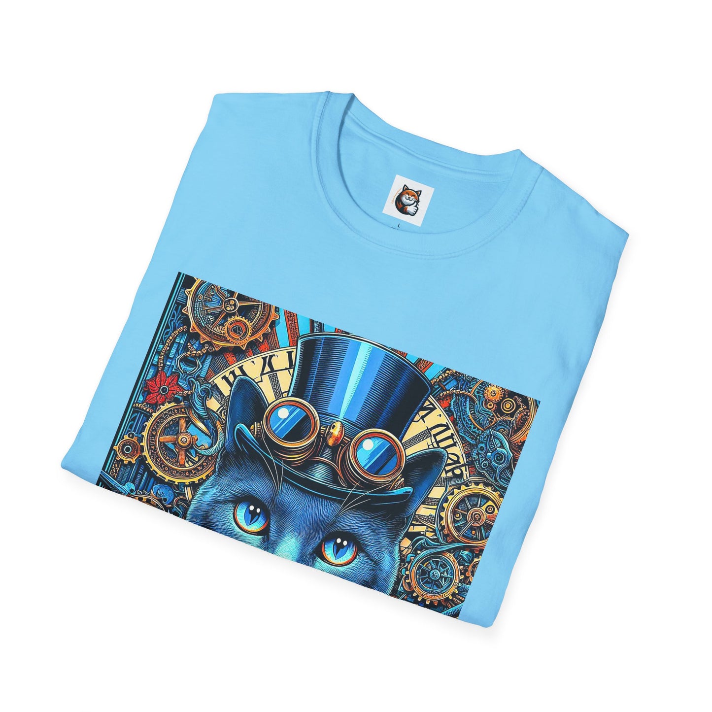 Russian Blue Cat Unisex Softstyle T-Shirt
