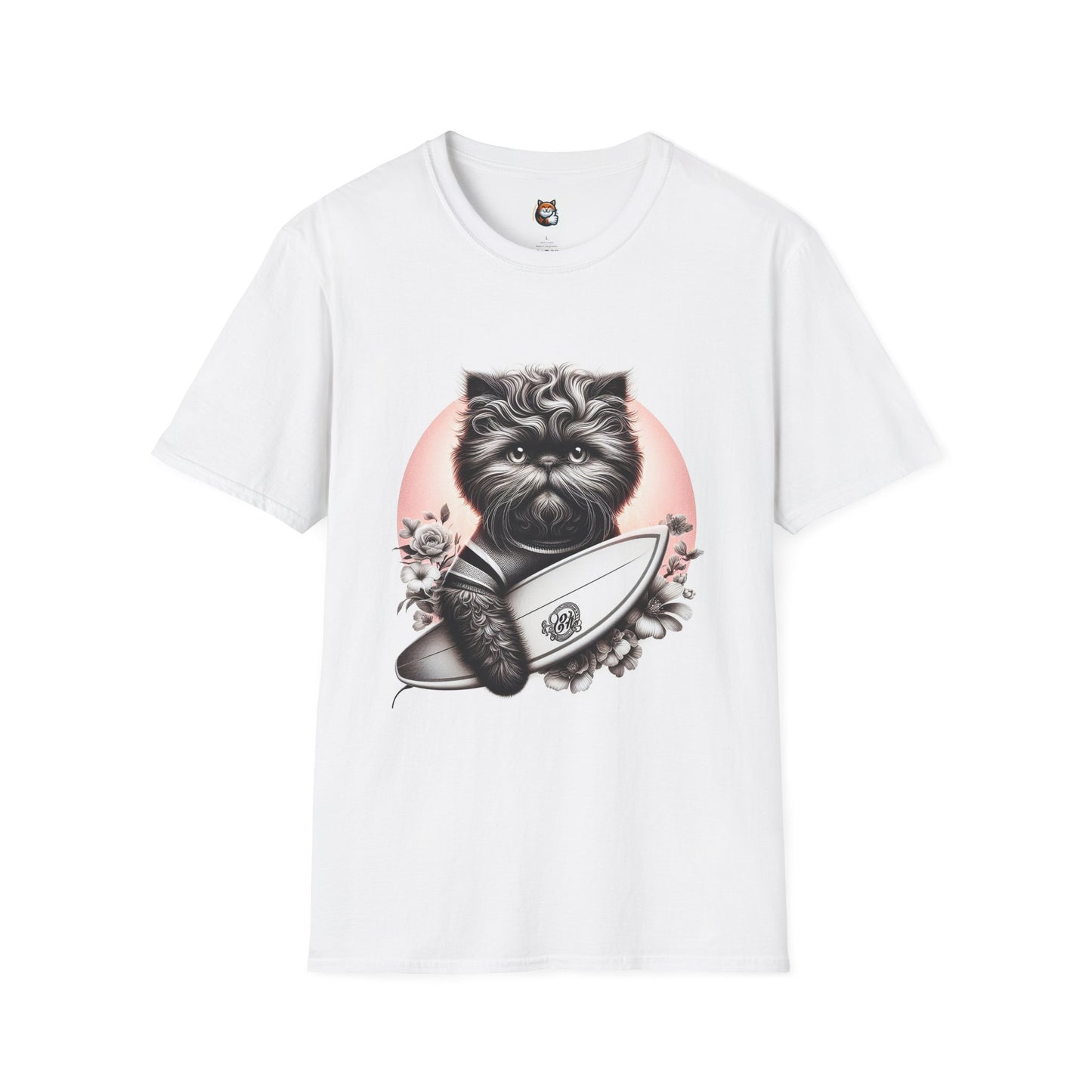 Selkirk Rex Cat T-Shirt fluffy surfer girl