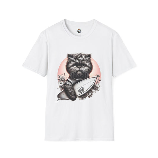 Selkirk Rex Cat T-Shirt fluffy surfer girl