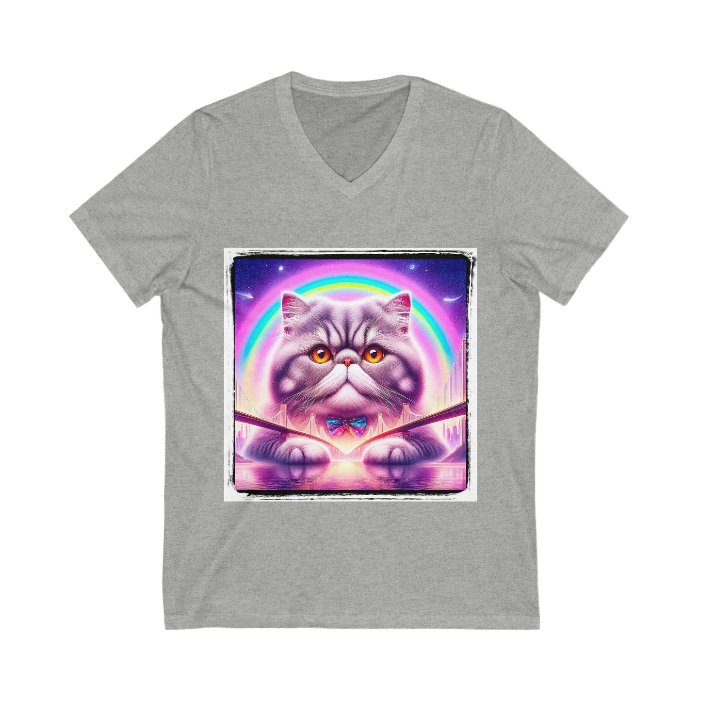 Exotic Shorthair Sleeve purple sunset tee