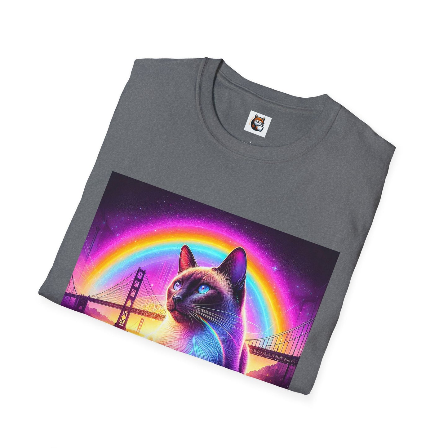 Siamese Cat purple rainbow