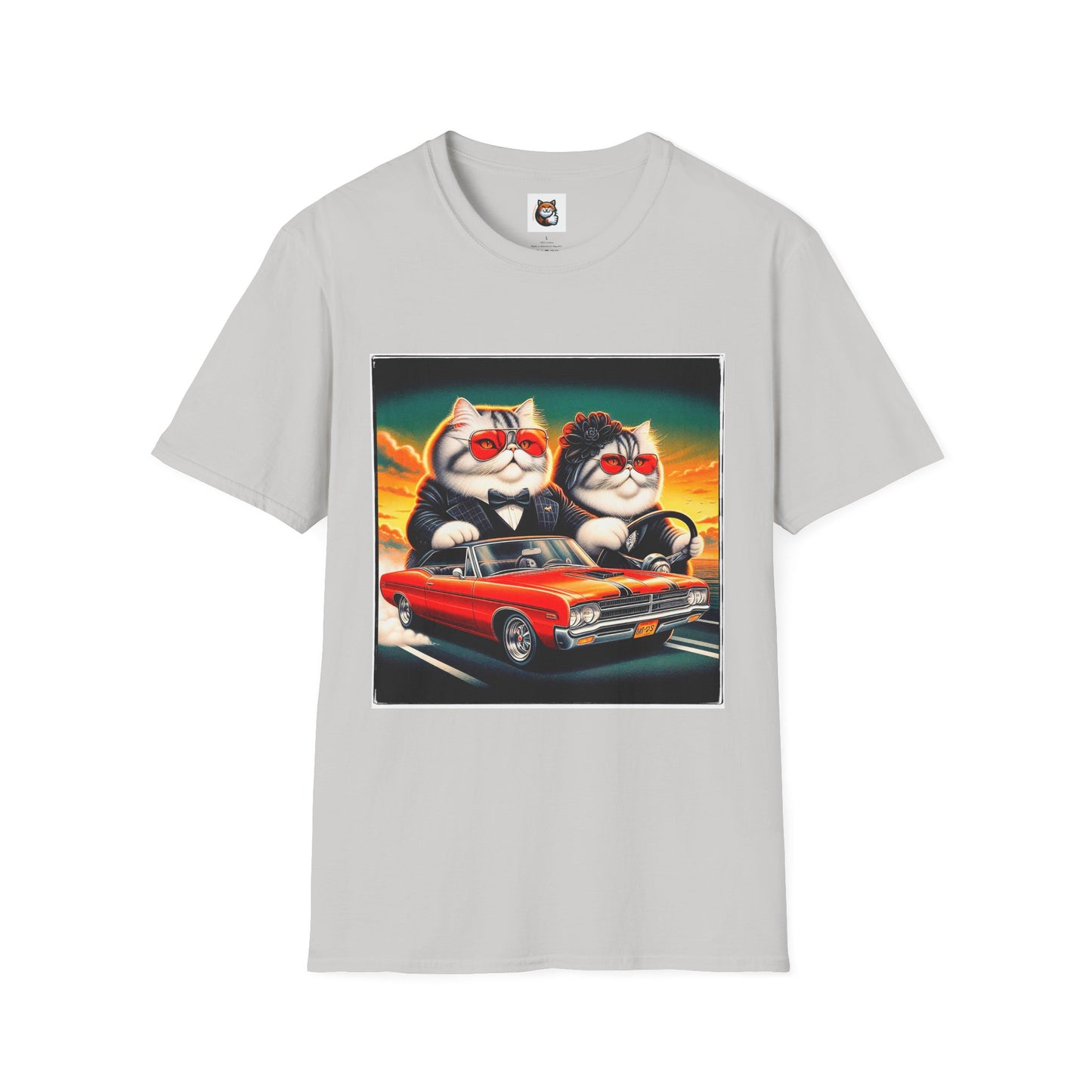 Wacky Exotic Shorthair Cat Unisex Softstyle T-Shirt