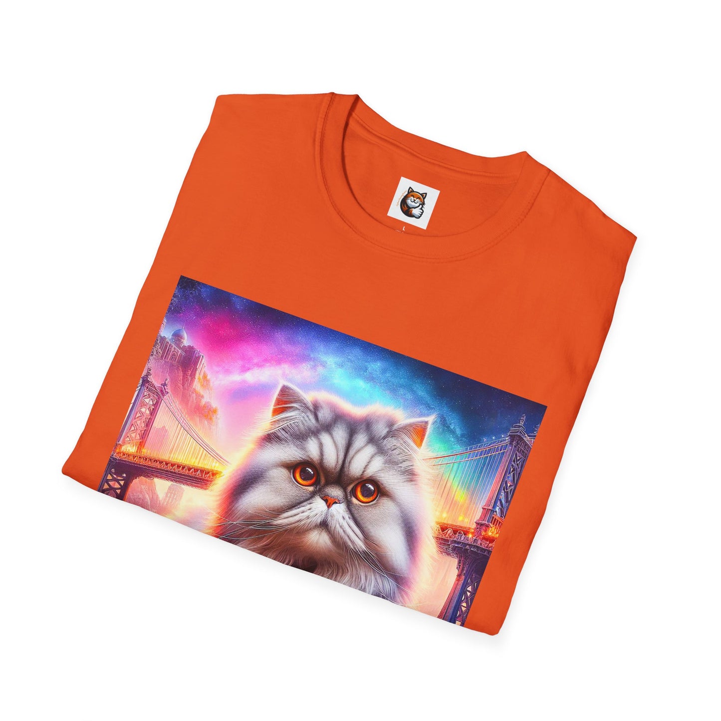 Selkirk Rex Cat T-Shirt purple sunset