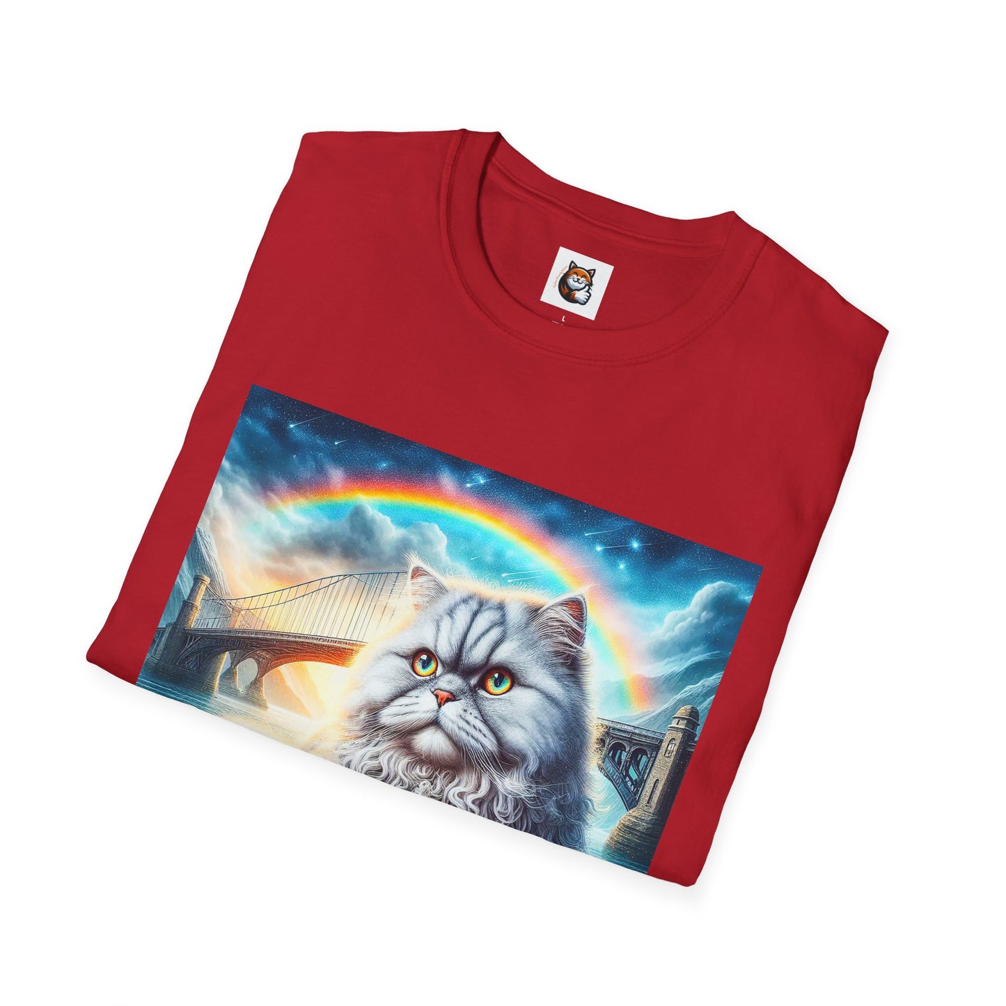 Selkirk Rex Cat T-Shirt  rainbow bridge
