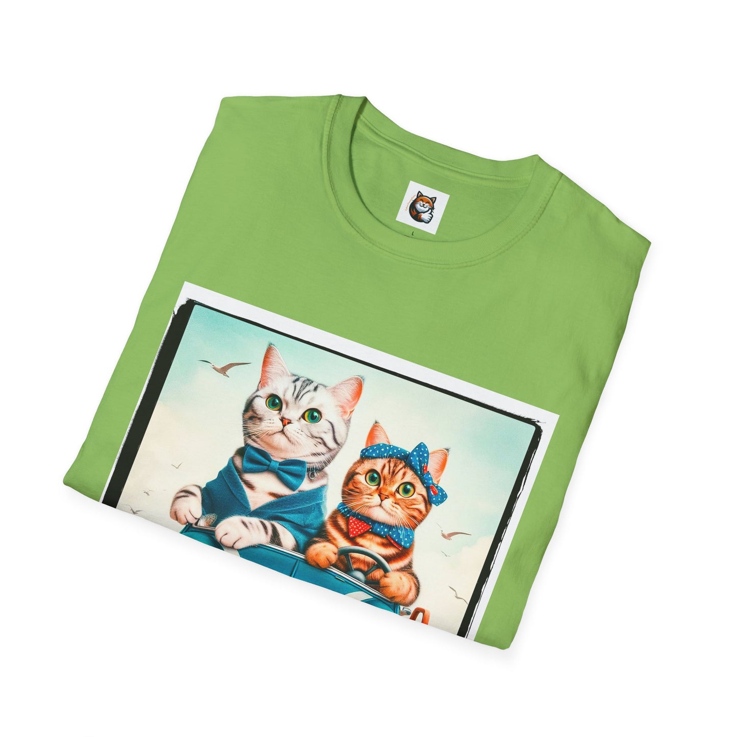 American Shorthair couple driving Softstyle T-Shirt