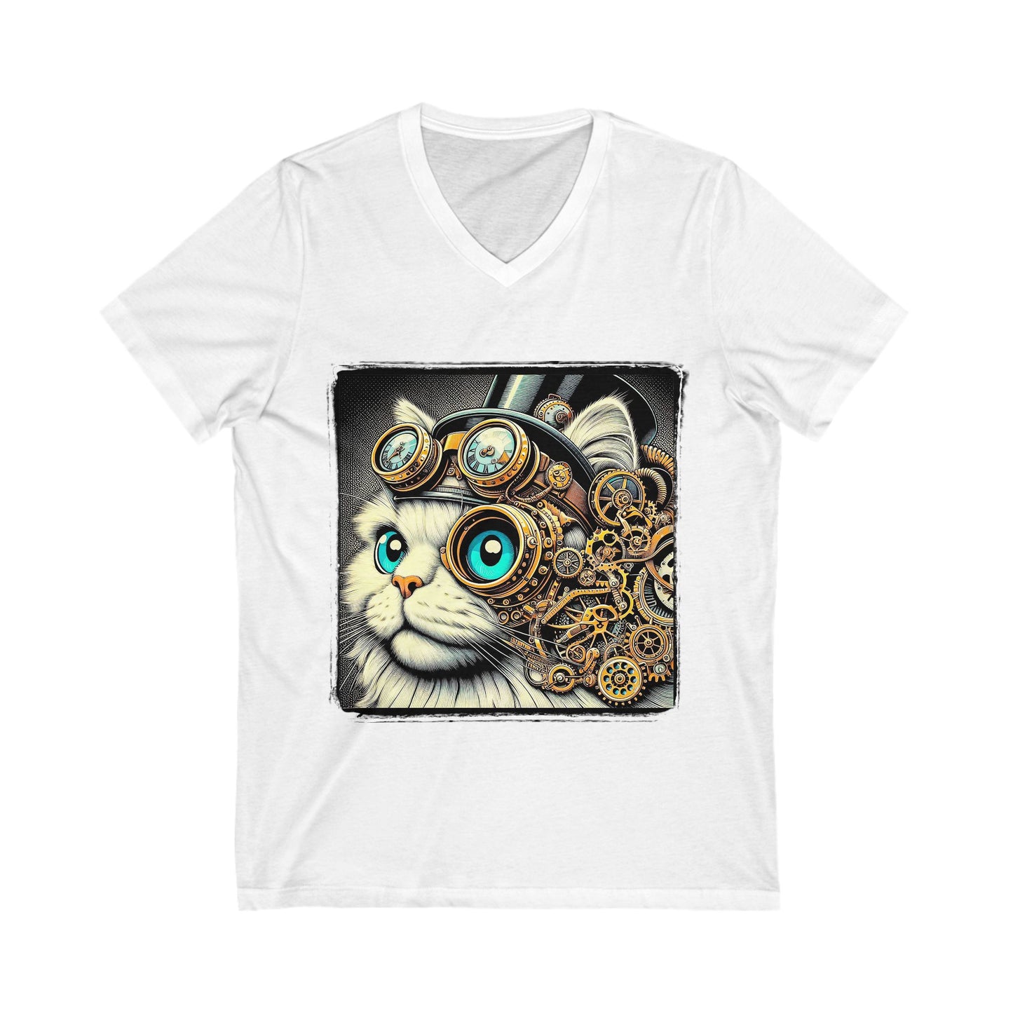 Ragdoll Cat Unisex Jersey Short Sleeve V-Neck Tee