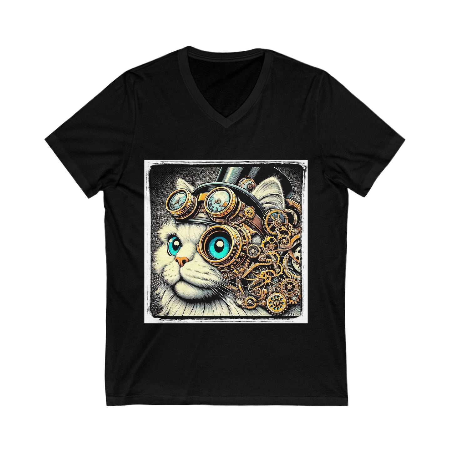 Ragdoll Cat Unisex Jersey Short Sleeve V-Neck Tee