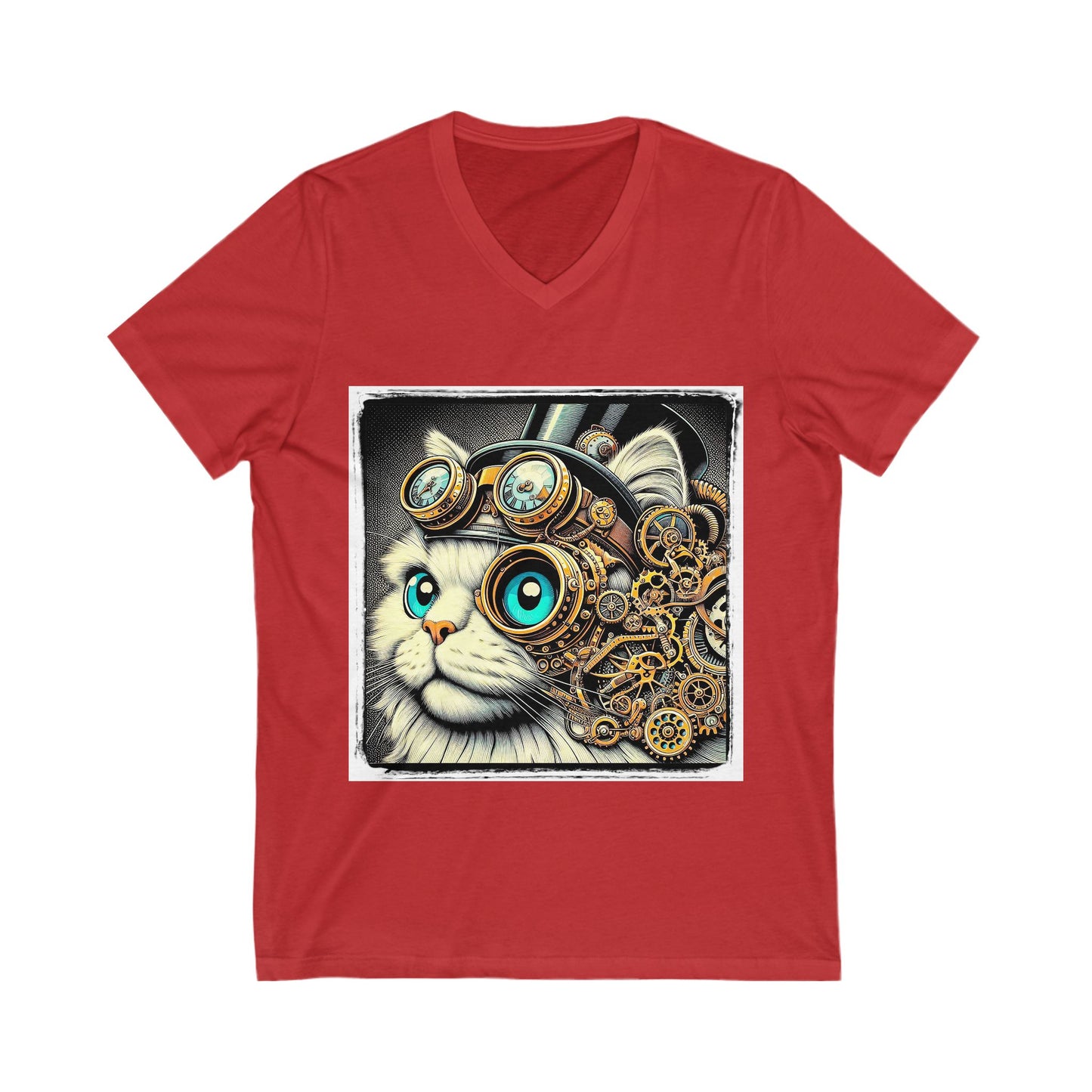 Ragdoll Cat Unisex Jersey Short Sleeve V-Neck Tee
