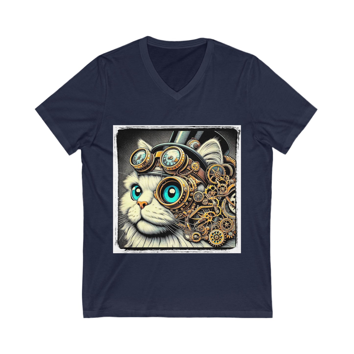 Ragdoll Cat Unisex Jersey Short Sleeve V-Neck Tee