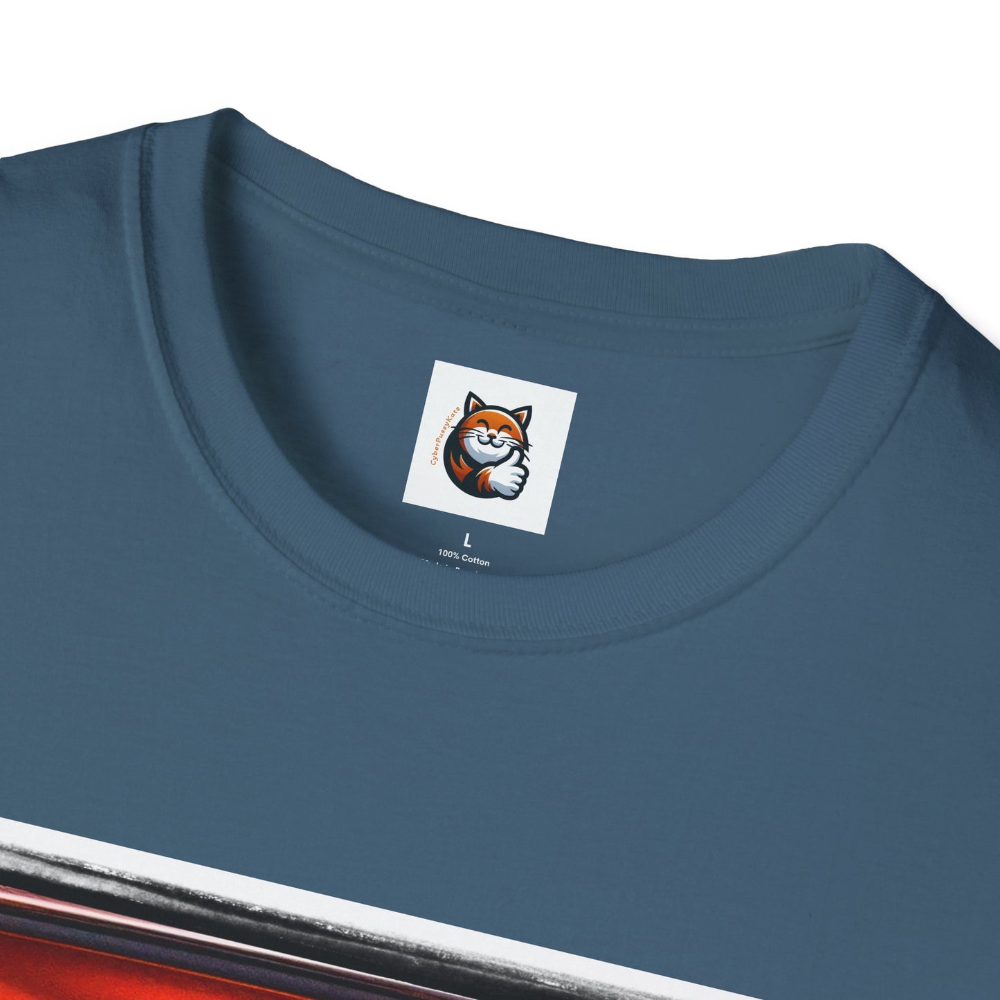 Wacky  Devon Rex couple driving  Unisex Softstyle T-Shirt