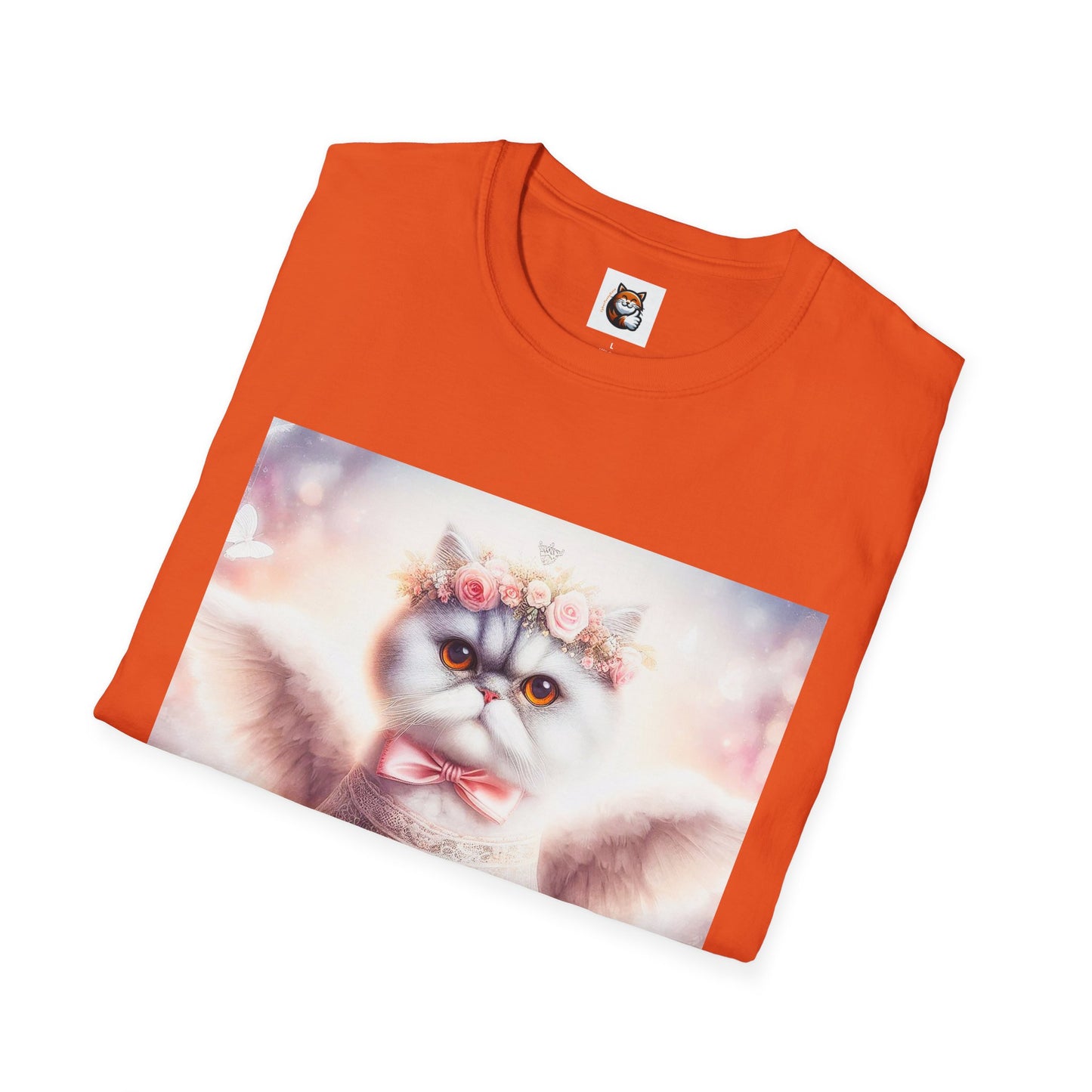 Selkirk Rex Cat T-Shirt flower Angel