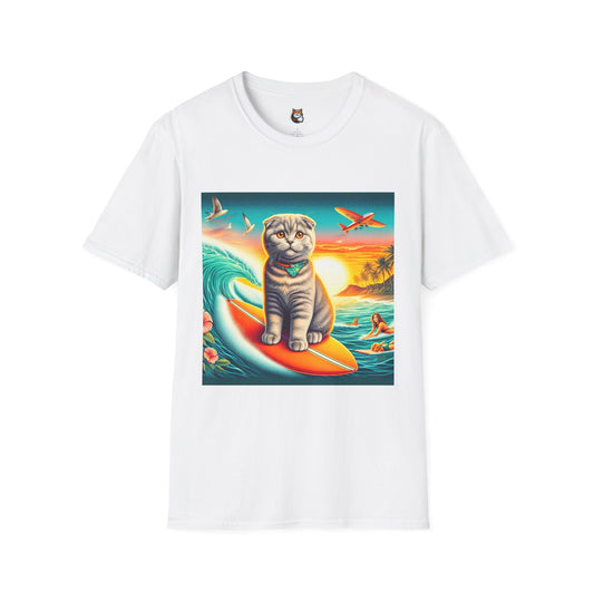 Scottish Fold Cat waves T-Shirt