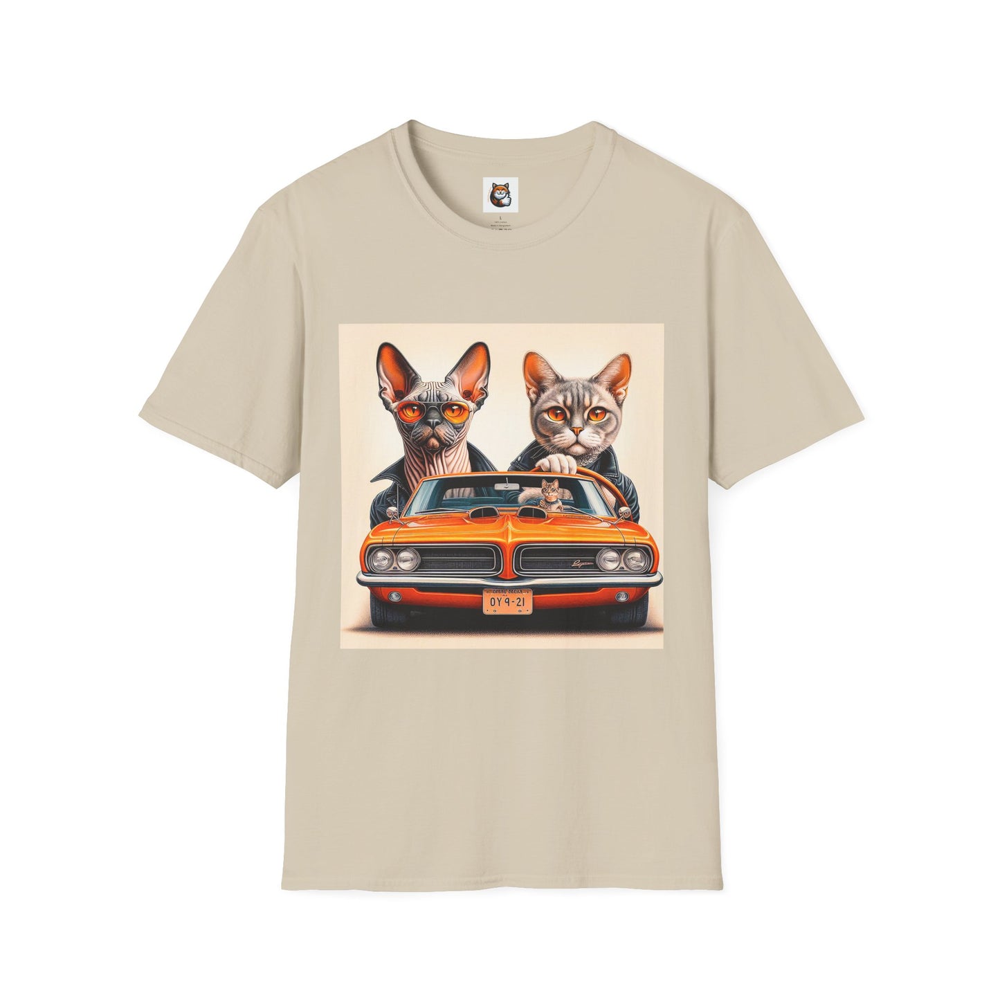 Wacky  Devon Rex Cool cats  Unisex Softstyle T-Shirt
