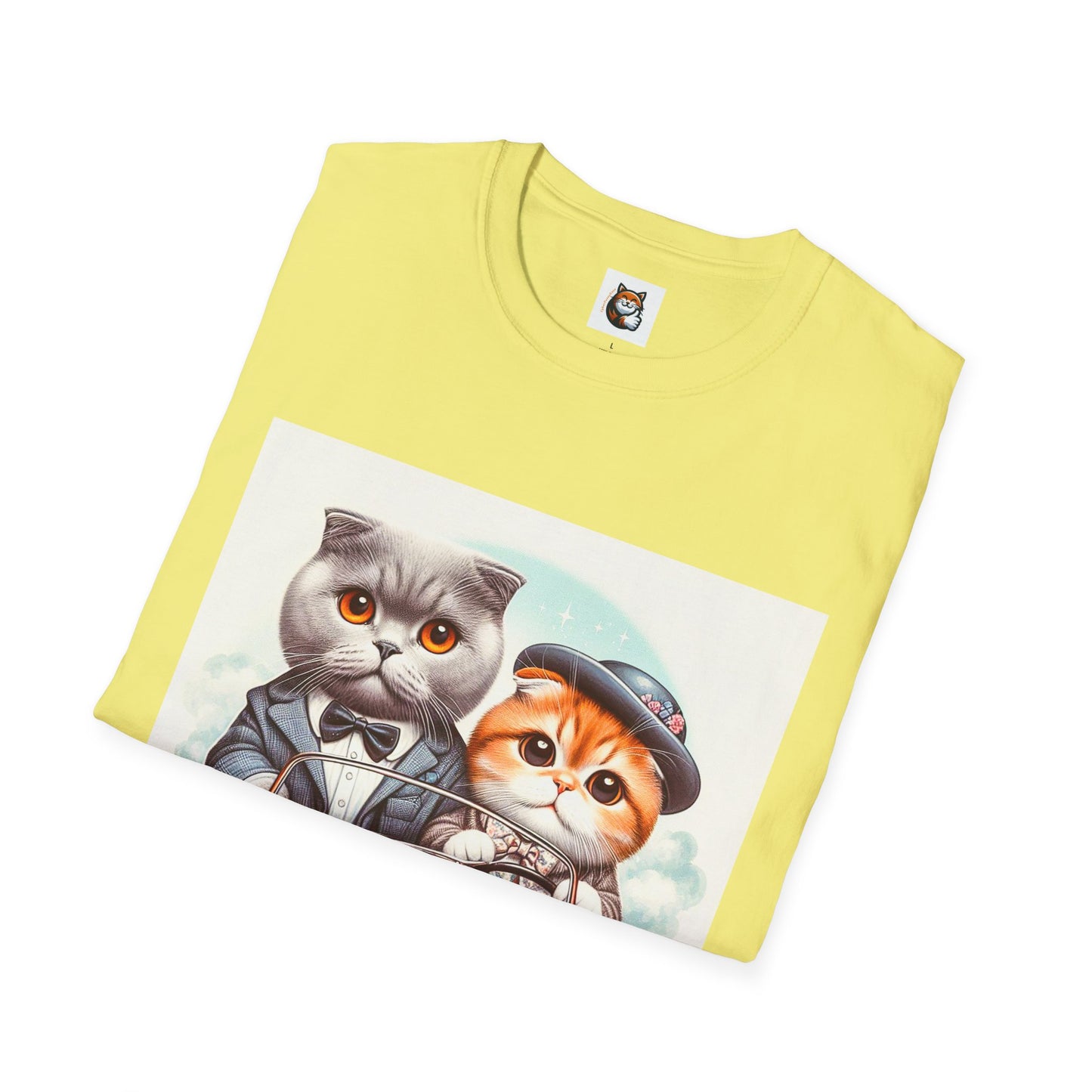 Scottish Fold Cat baby couple driving