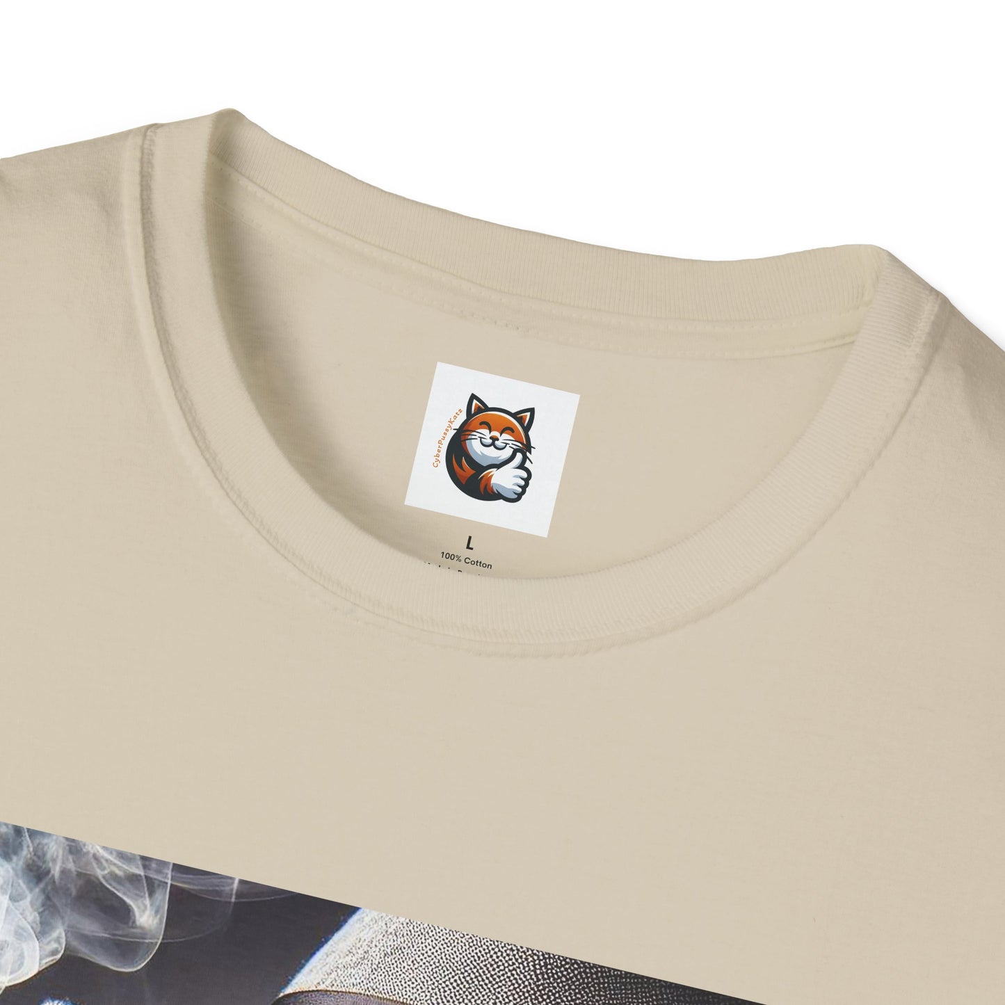 Selkirk Rex Cat T-Shirt cigar smoking