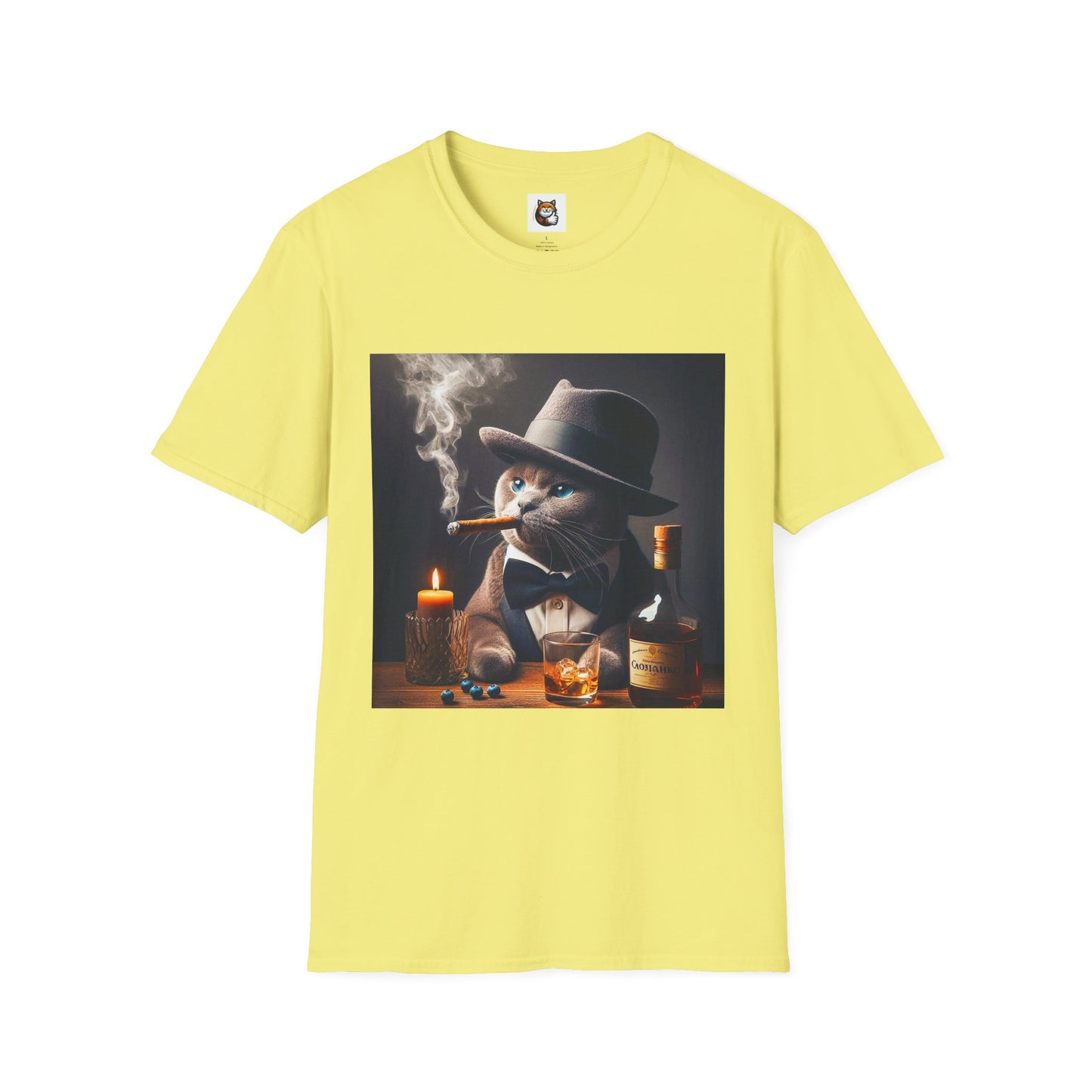 Russian Blue Cat Unisex Softstyle T-Shirt