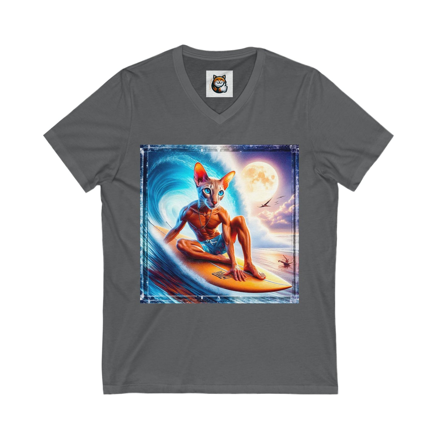 Oriental Shorthair Unisex Jersey Short Sleeve V-Neck Tee