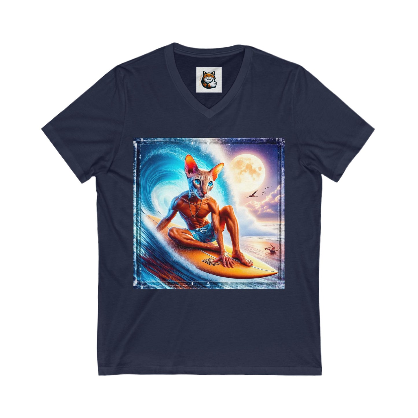 Oriental Shorthair Unisex Jersey Short Sleeve V-Neck Tee