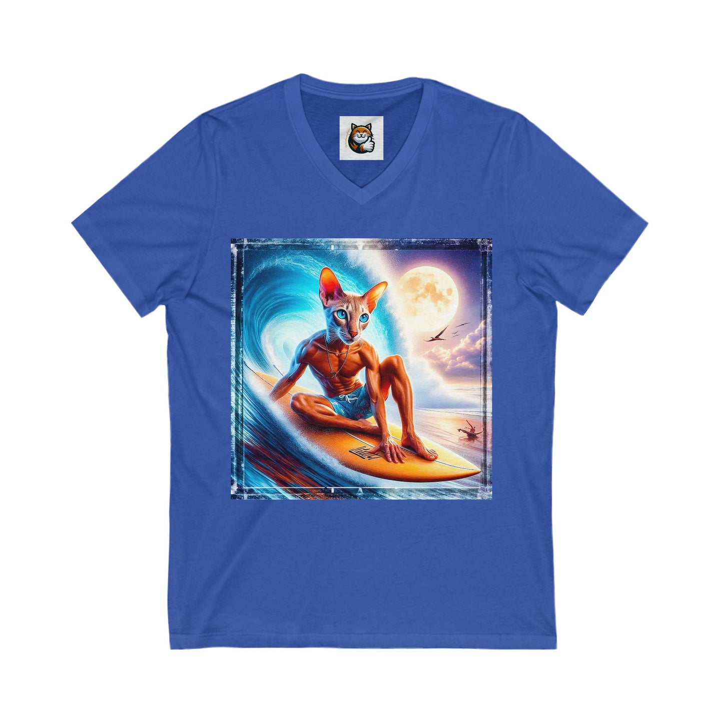 Oriental Shorthair Unisex Jersey Short Sleeve V-Neck Tee