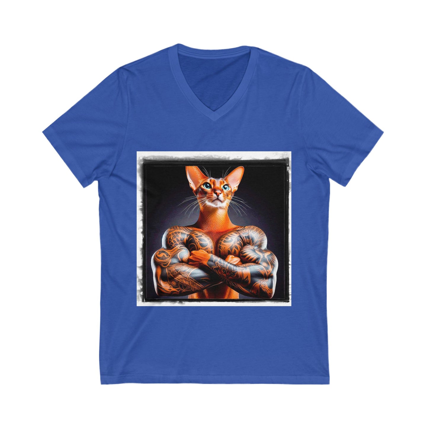 Abyssinian muscles Jersey Short Sleeve V-Neck Tee