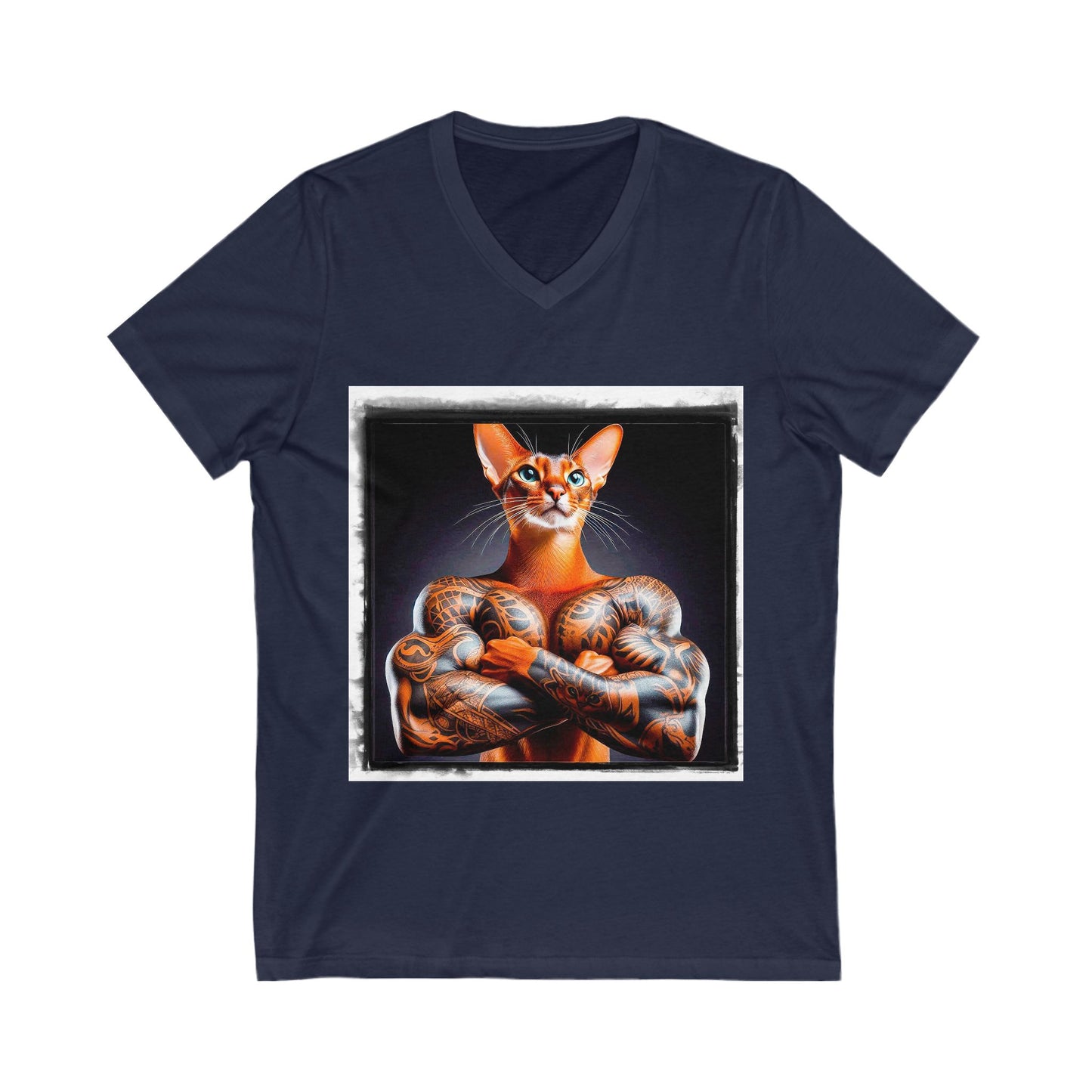 Abyssinian muscles Jersey Short Sleeve V-Neck Tee