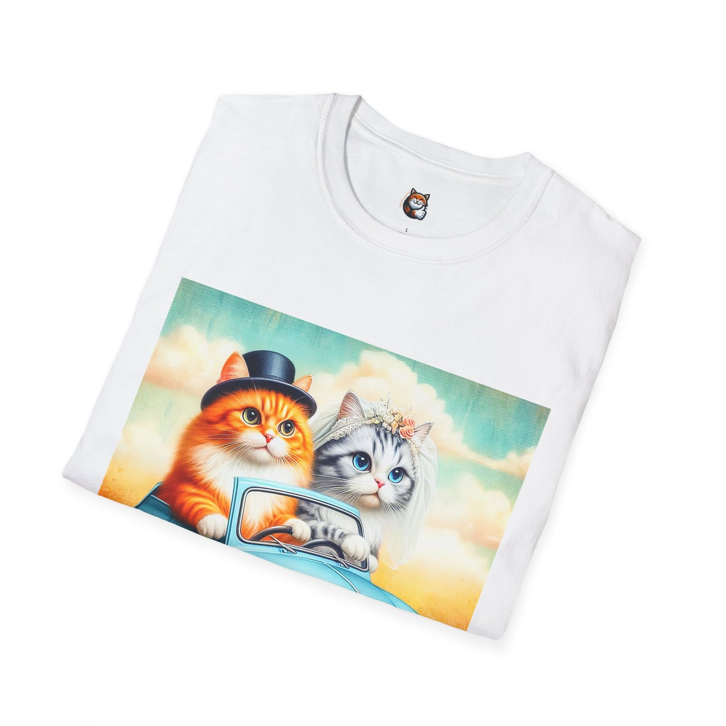 Wacky Domestic Cat Unisex Softstyle T-Shirt