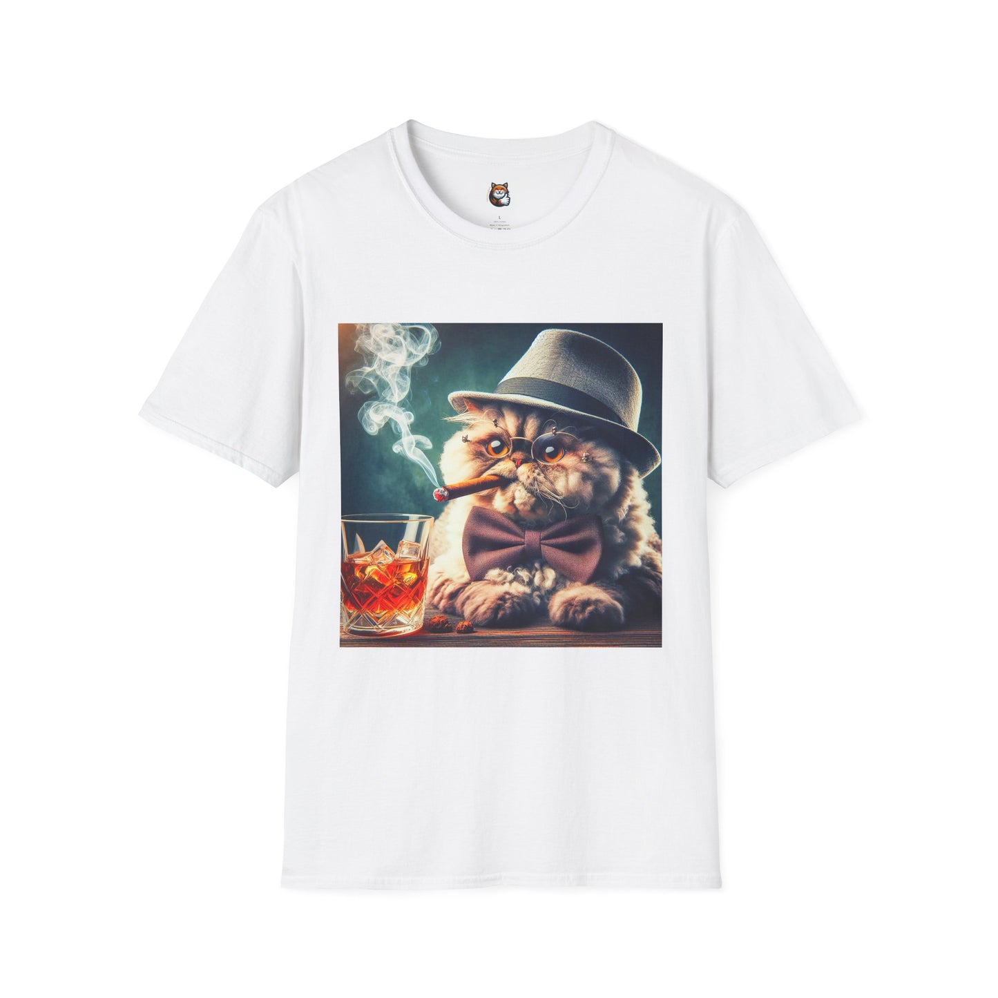 Selkirk Rex Cat T-Shirt cigars and whiskey