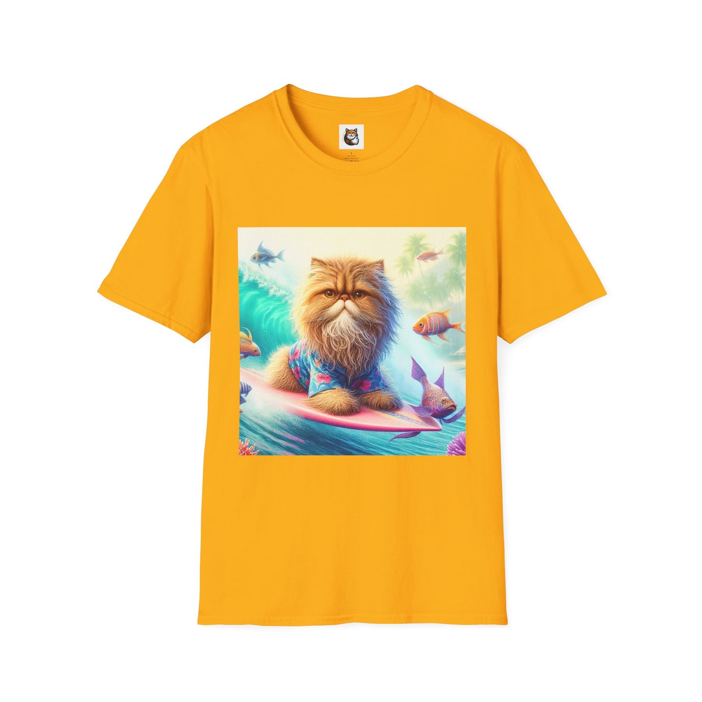 Selkirk Rex Cat T-Shirt angry surfer
