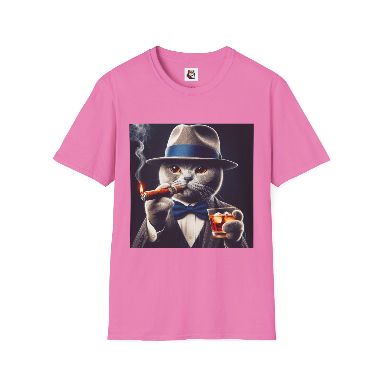 Russian Blue Cat  smoking and cigars T-Shirt