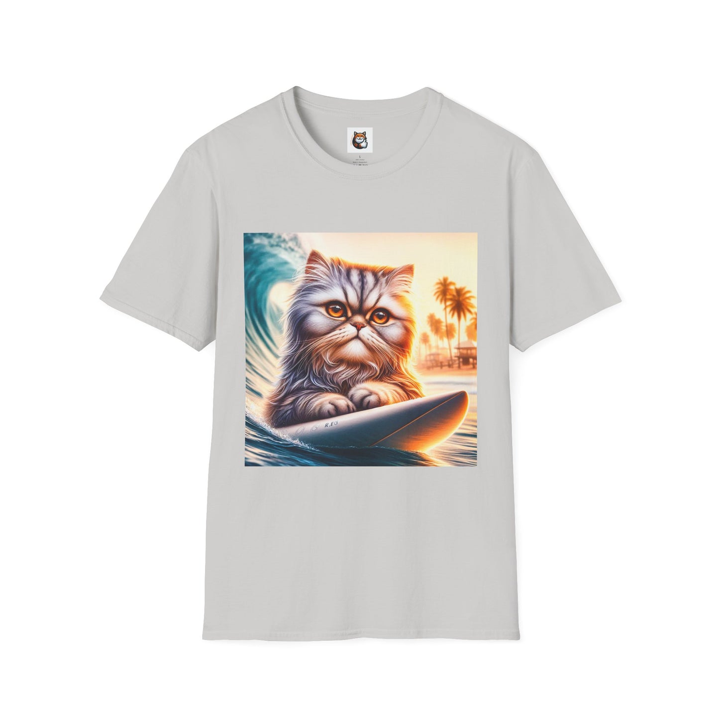 Selkirk Rex Cat T-Shirt angry surfer