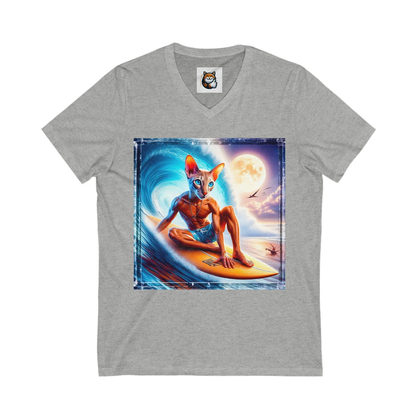 Oriental Shorthair Unisex Jersey Short Sleeve V-Neck Tee