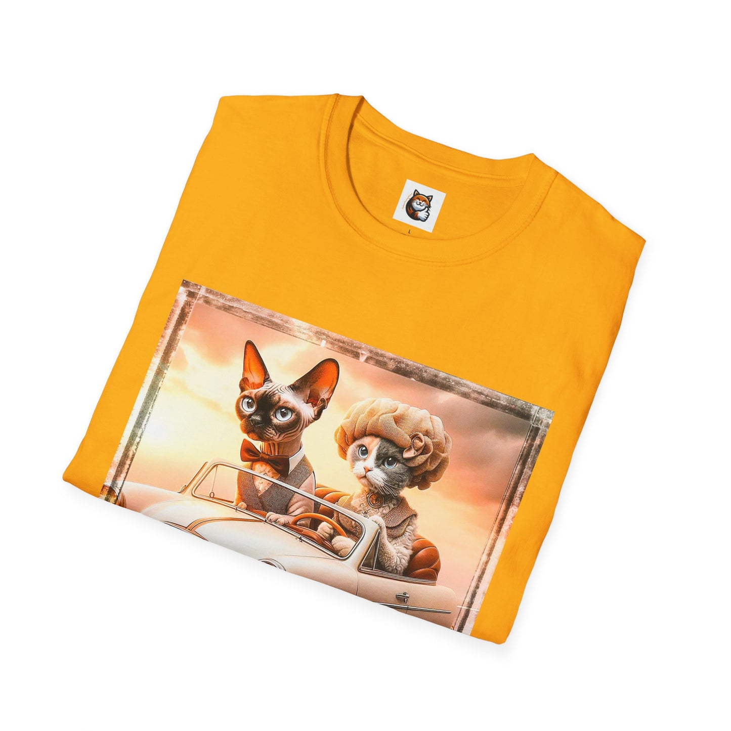Wacky  Devon Rex Cat Unisex Softstyle T-Shirt