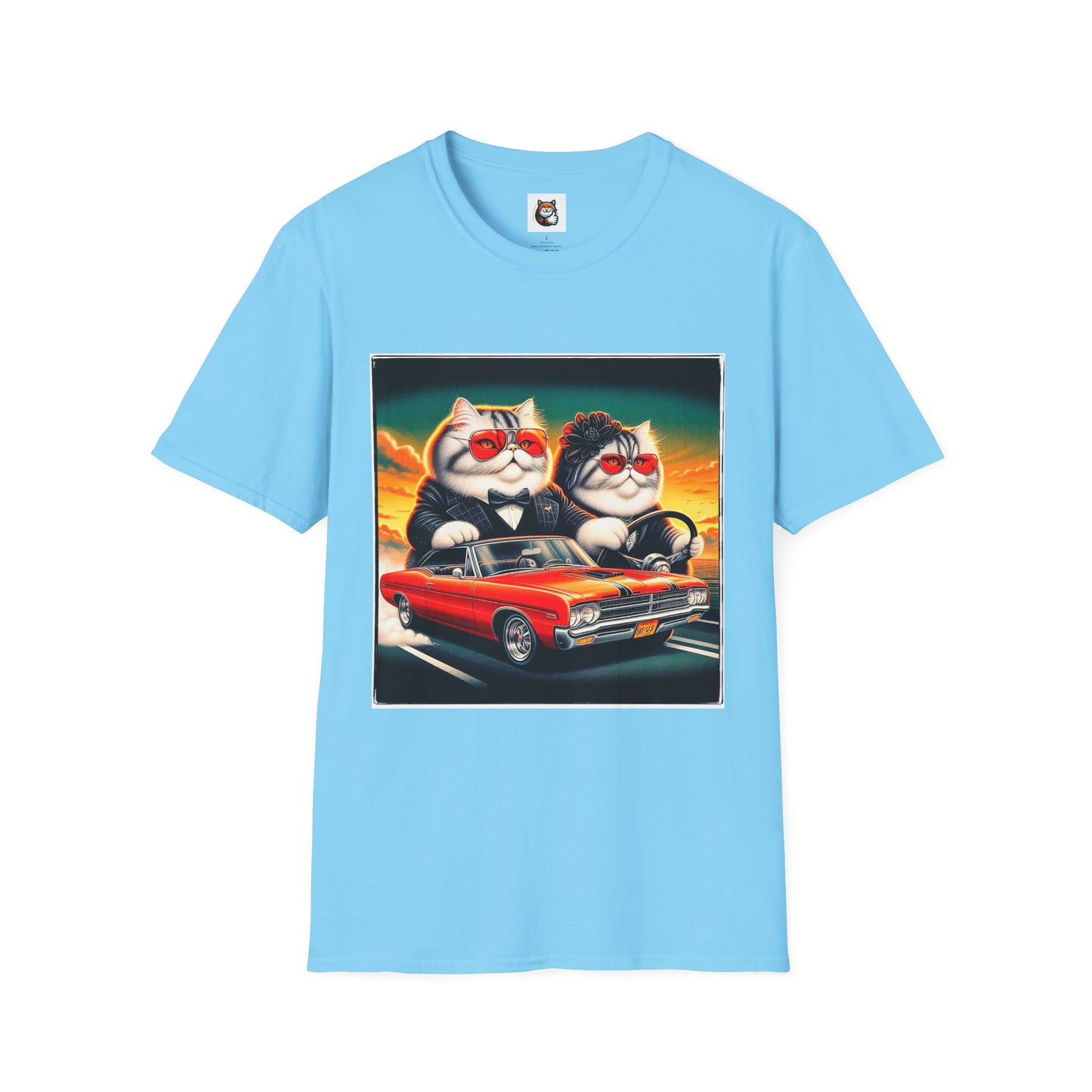 Wacky Exotic Shorthair Cat Unisex Softstyle T-Shirt