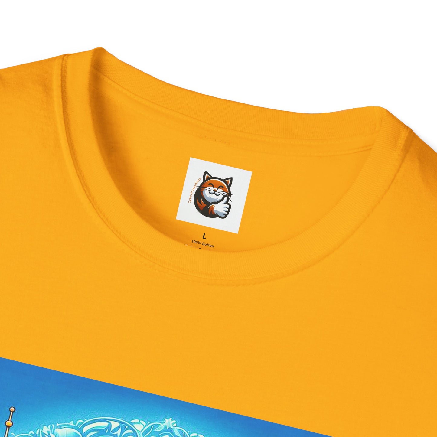 Russian Blue Cat egyptian goddess Softstyle T-Shirt