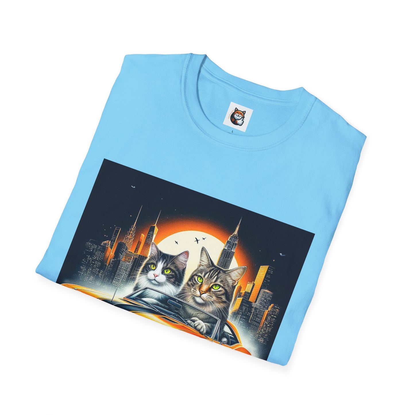 Wacky Domestic Cat Unisex Softstyle T-Shirt