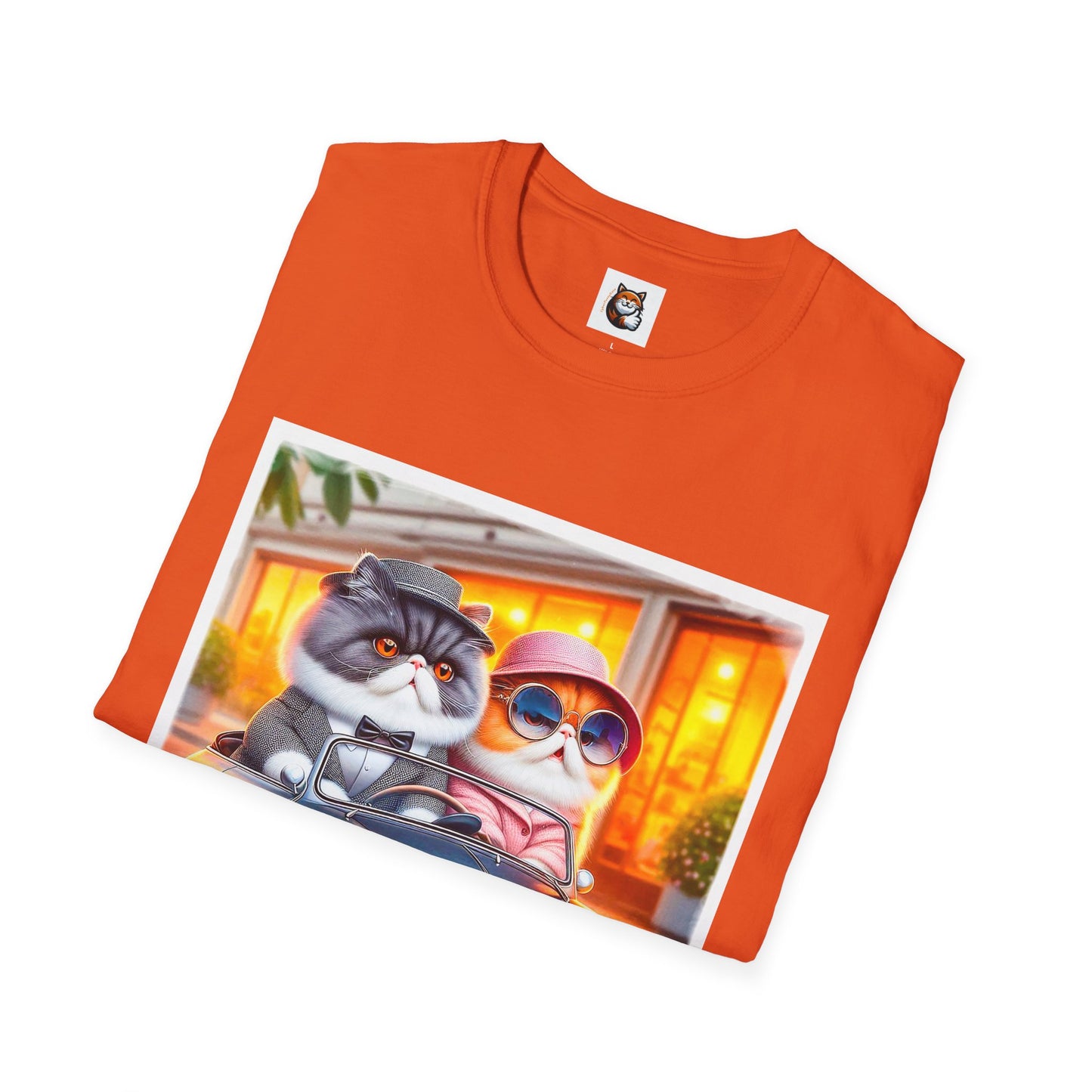 Wacky Exotic Shorthair Cat Unisex Softstyle T-Shirt