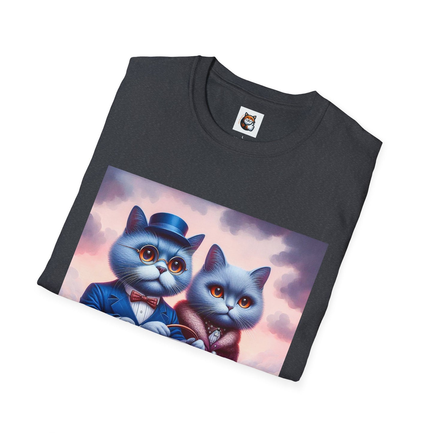 Russian Blue Cat tiny car  T-Shirt