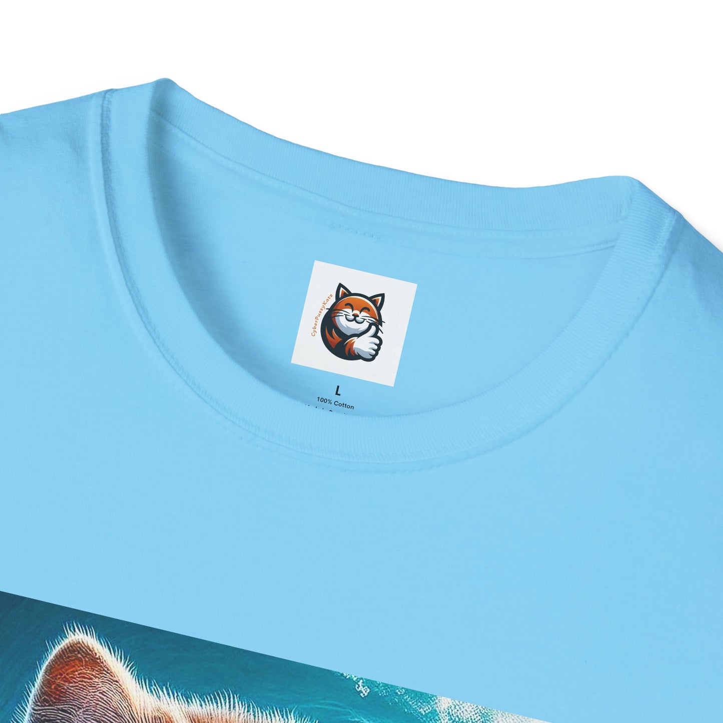 Selkirk Rex Cat T-Shirt old guy surfer