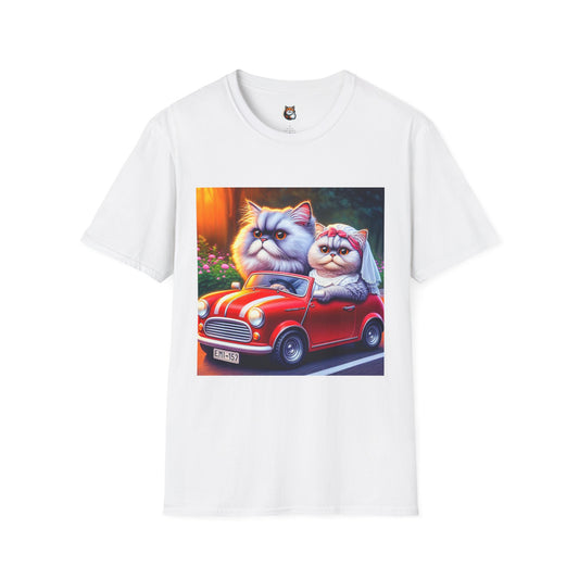 Selkirk Rex Cat T-Shirt happy couple