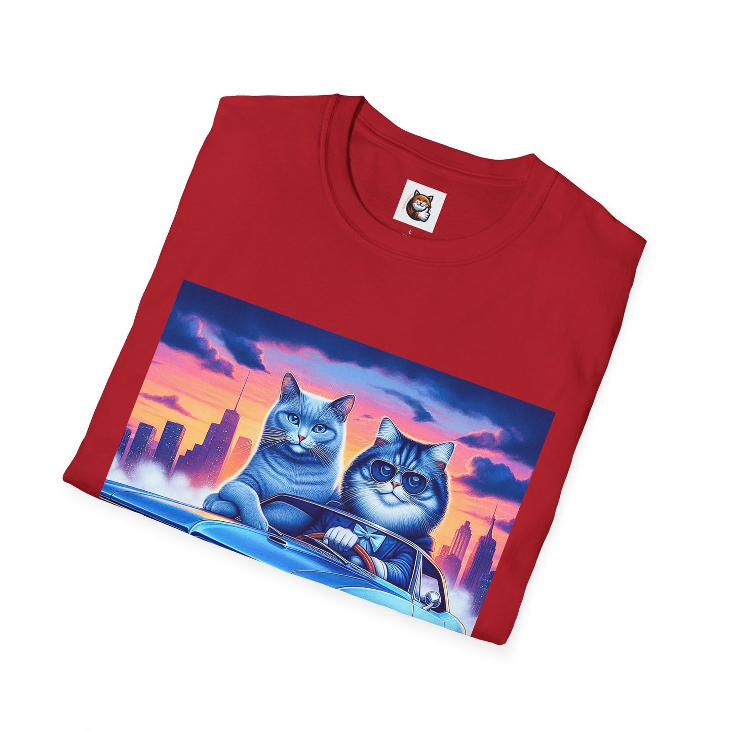 Russian Blue Cat pretty sunset T-Shirt