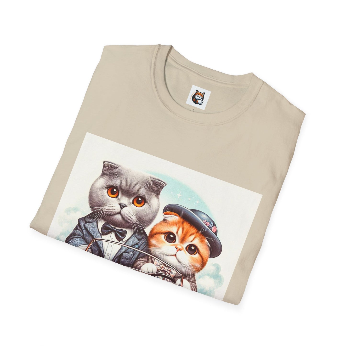 Scottish Fold Cat baby couple driving