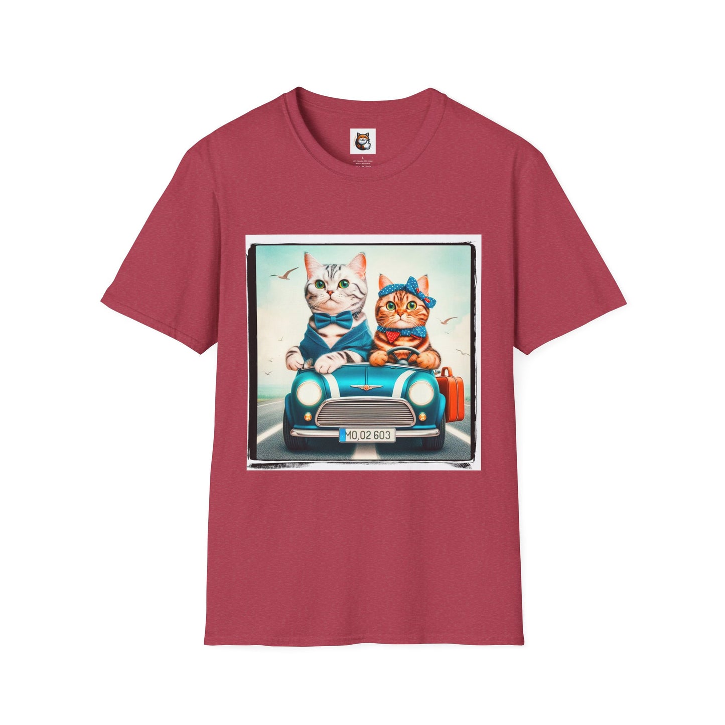 American Shorthair couple driving Softstyle T-Shirt