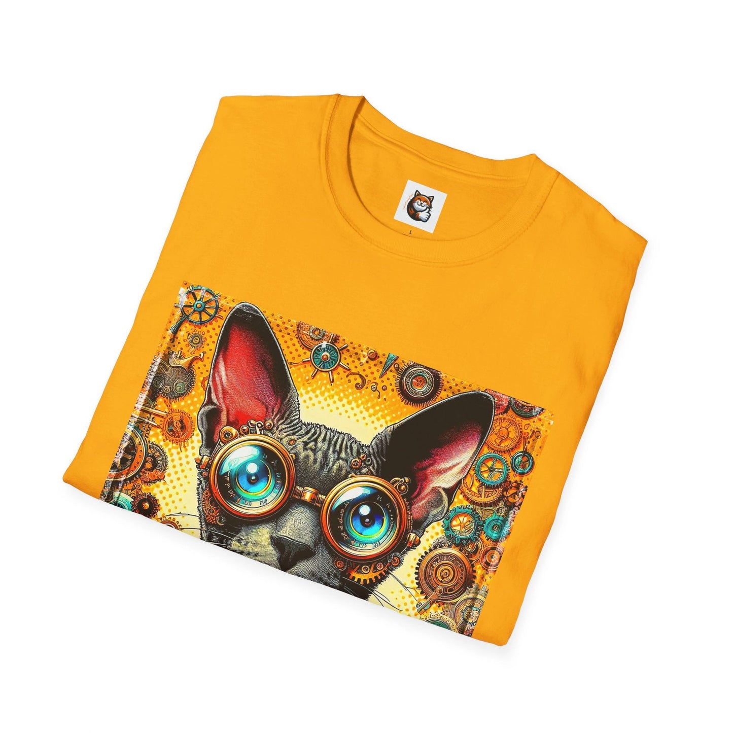 Cornish Rex Cat steam punk T-Shirt by Printify