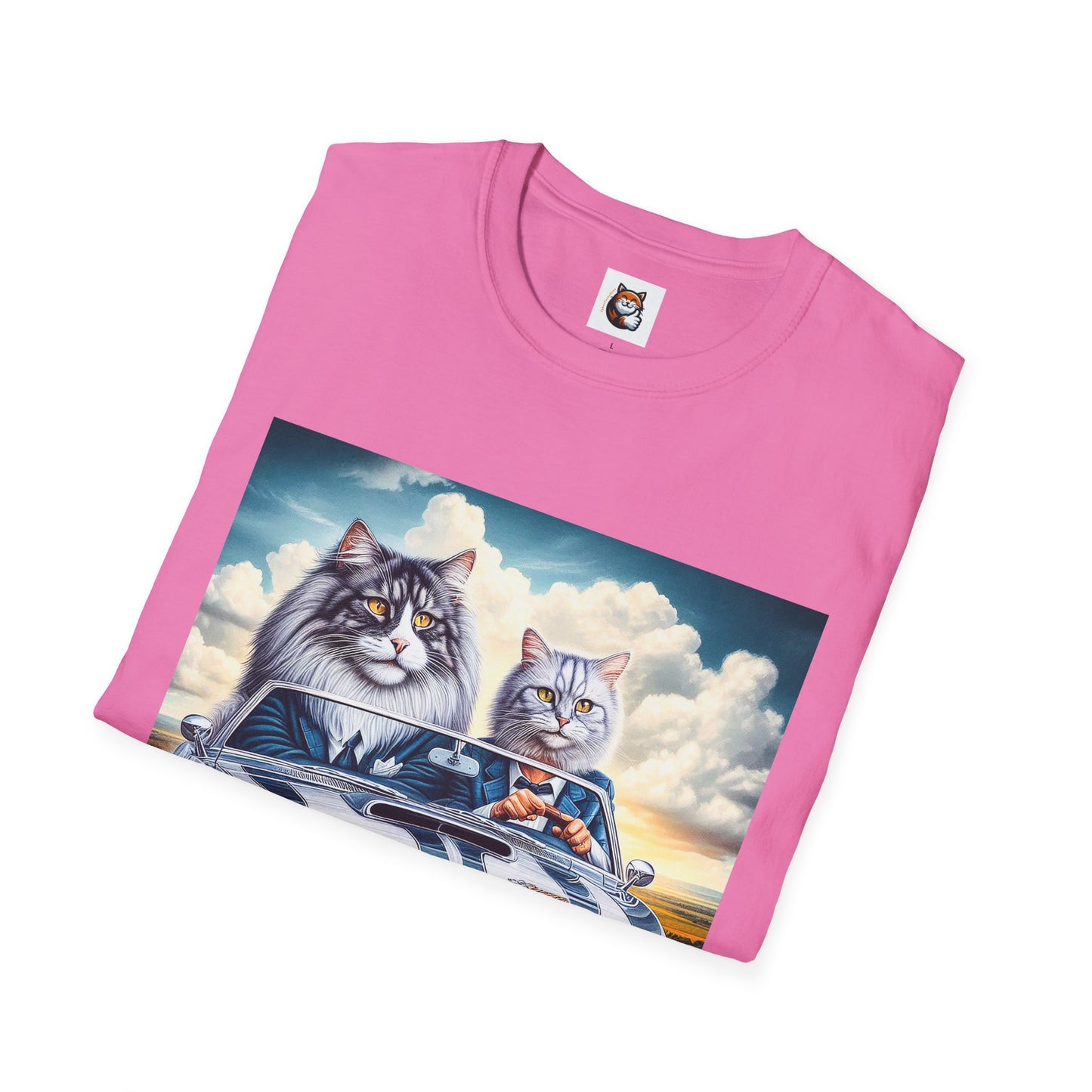 Wacky Norwegian Forest Cat Unisex Softstyle T-Shirt